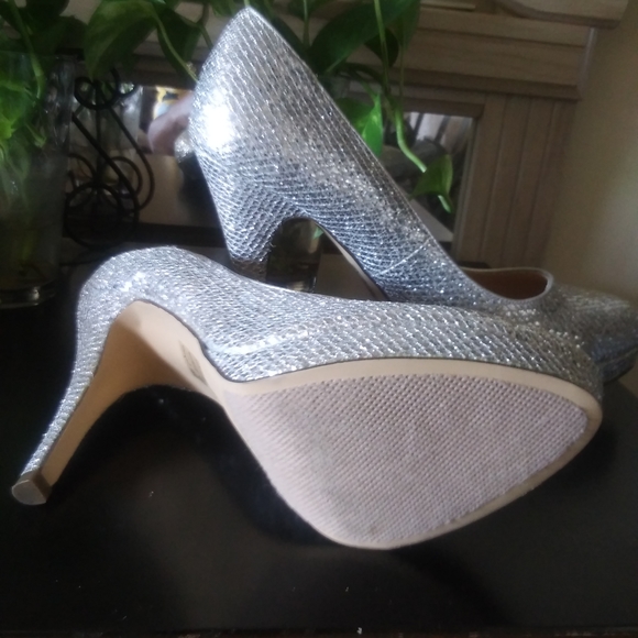 Platform 5 in heel - Silver Chrystal Stilettos - Picture 6 of 10